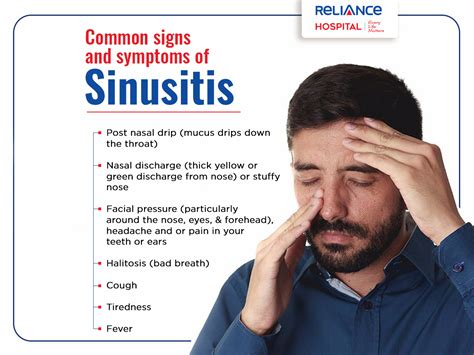 sinus infection signs and symptoms.